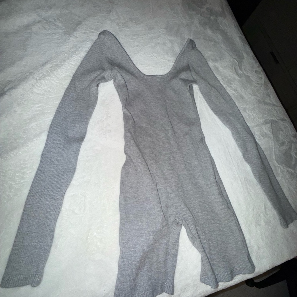 Fashion Nova Light Gray Bodysuit